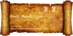 Madl Mahália névjegykártya